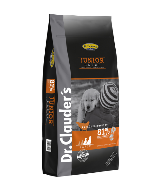 DR. CLAUDER'S JUNIOR LARGE sausas maistas jauniems didelių veislių šunims 12.5kg