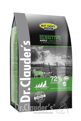 DR. CLAUDER'S SENSITIVE ADULT sausas maistas suaugusiems šunims su ėriena ir ryžiais 4kg