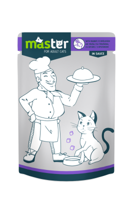 MASTER, konservai katėms su triušiena