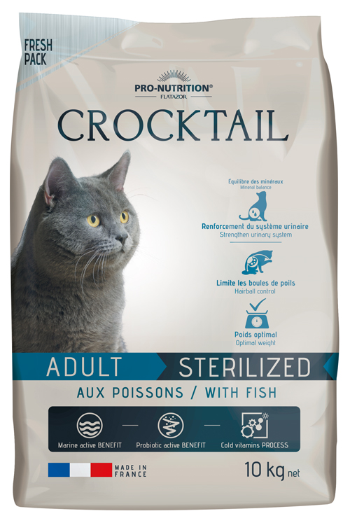 CROCKTAIL Adult Sterilized su žuvimi 10kg