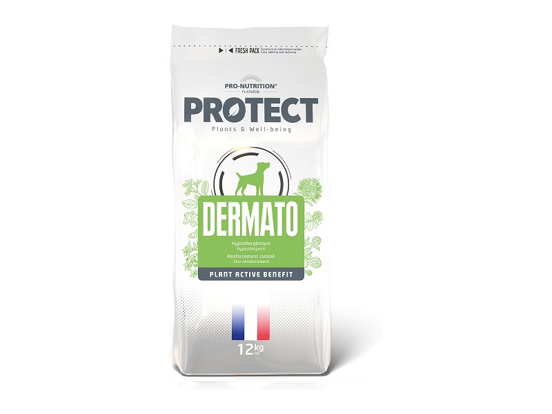 PRO-NUTRITION PROTECT DERMATO, subalansuotas sausas pašaras su antiena alergiškiems šunims,12kg