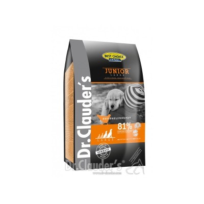 Dr. CLAUDER'S JUNIOR LARGE subalansuotas sausas maistas didelių ir labai didelių veislių jauniems šunims 12,5kg