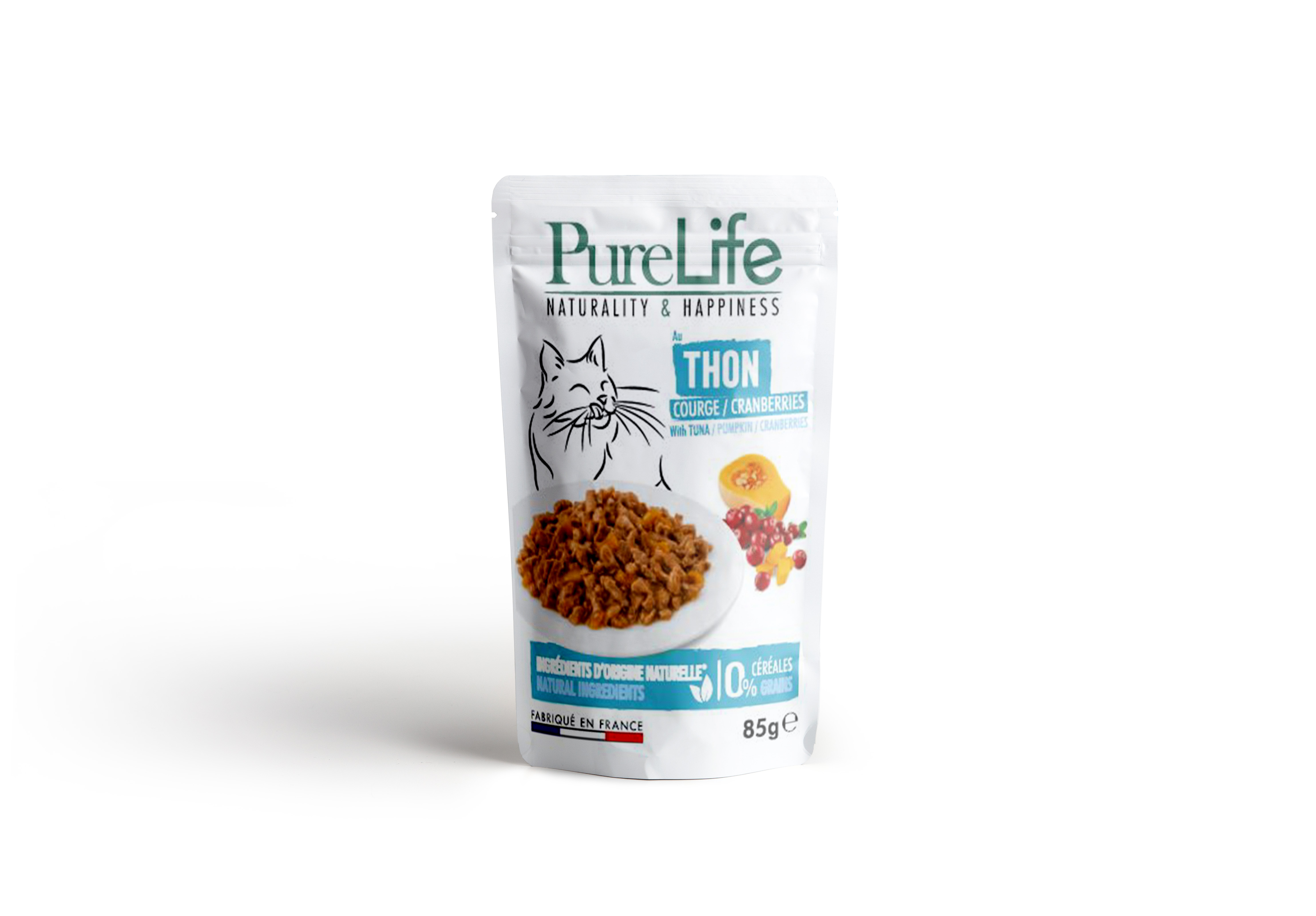 Pure Life drėgnas maistas katėms su tunu 85g